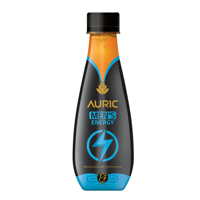 Auric Men's Energy Drink in Coconut Water for Stamina, Endurance & Performance | Natural Ayurvedic Herbs | No Caffeine | Energy Drink Mix (Pomegranate Flavor) in Pack of 12 Bottles