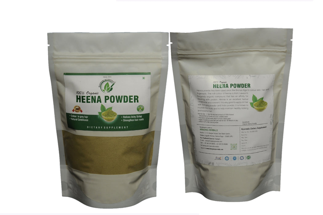Dr. Bhargav’s HeeNA Powder | Color to grey hair | NAtural hair Conditioner | Relieves itchy Scalp | Strengthen hair roots |Removes dandruff | ExterNAl Use Only | 100gms