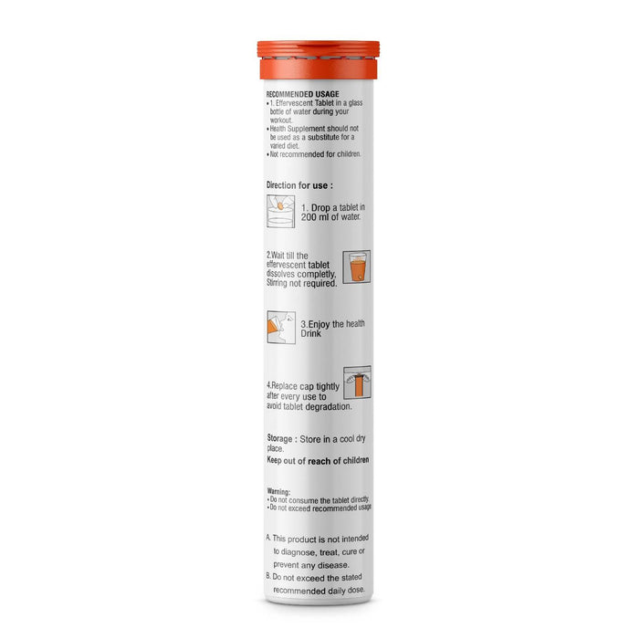 Healthvit C-Vitan Natural Vitamin C 1000mg For Healthy Skin 20 Effervescent Tablets (Orange Flavour) - Local Option