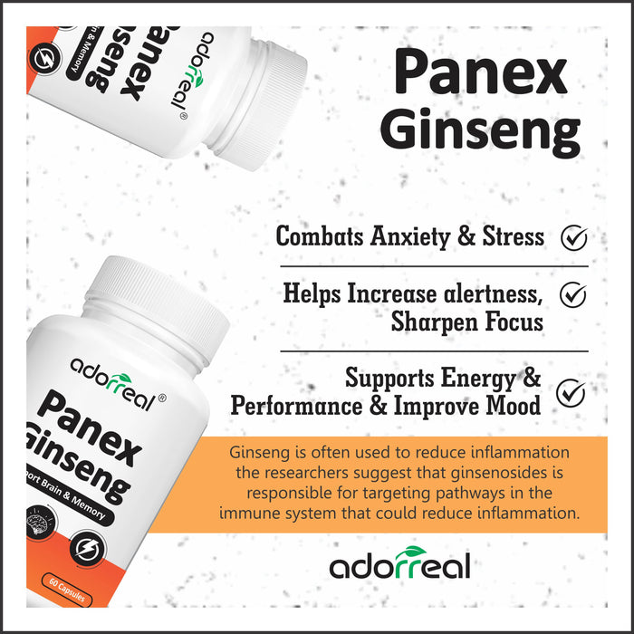 Adorreal PANEX GINSENG FOR BRAIN AND MEMORY | 60 Capsules |