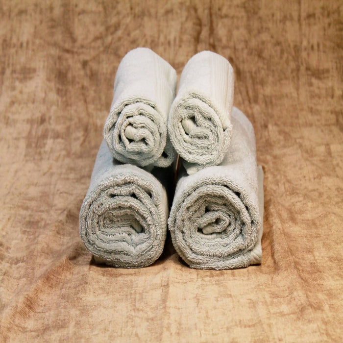 THE KARIRA COLLECTION - FRESH TEAL BAMBOO HAND TOWEL COMBO PACK OF TWO