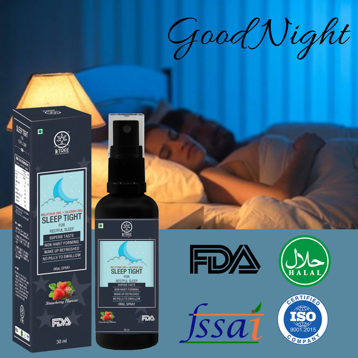 1Tree Sleeping Spray - Melatonin & Valerian Extract Sleep Spray - Deep Restfull Sleep Pack of 2