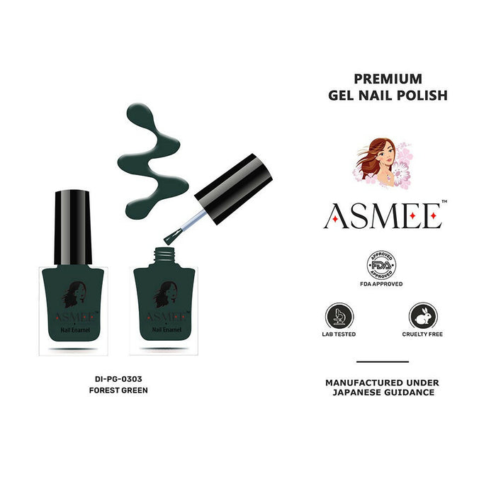 Asmee Premium Gel Nail Polish - Forest Green