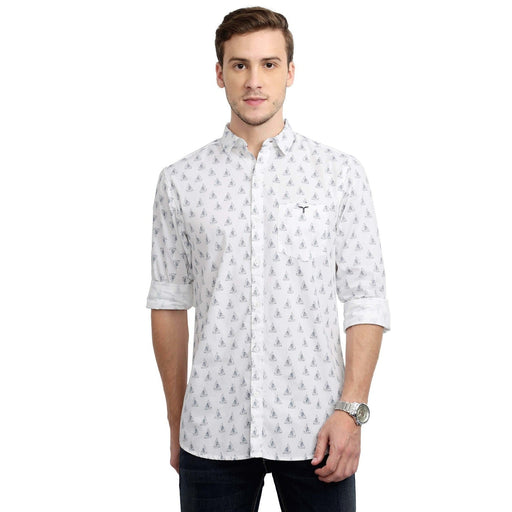 Men White Boat Print Shirt Shirts 779.00