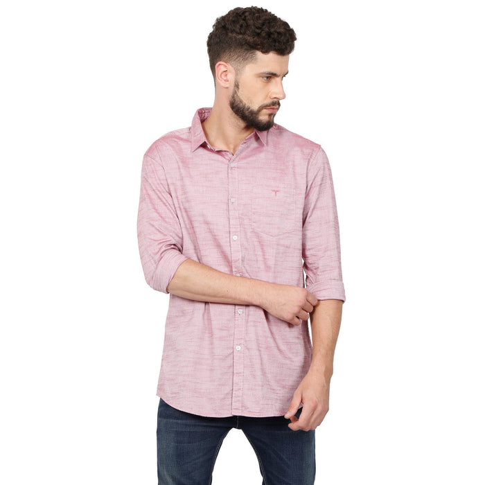 Men Dark Pink Textured Shirt Shirts 779.00