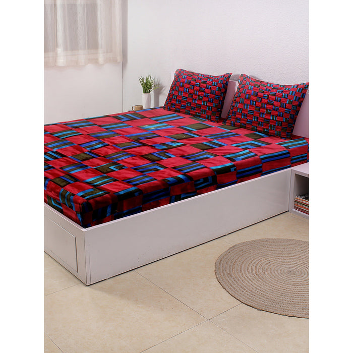 chanderi Doublebed Bedsheet with 2 pillow cover