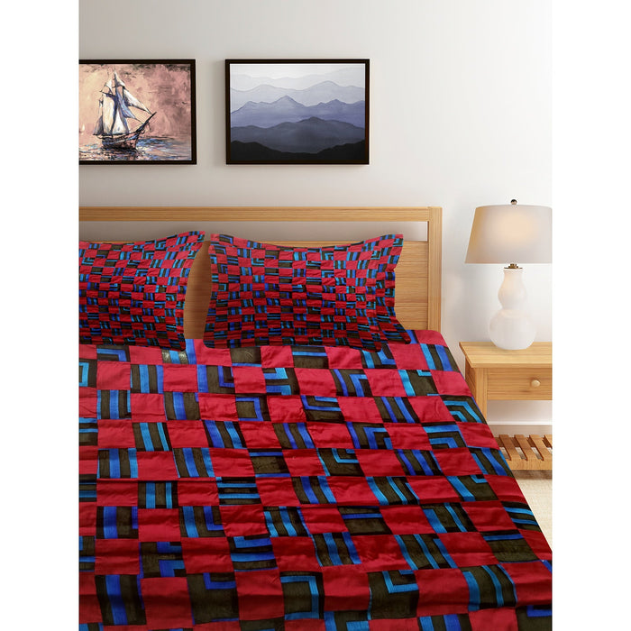 chanderi Doublebed Bedsheet with 2 pillow cover