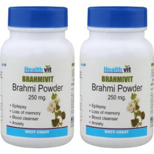 HealthVit Brahmivit Bacopa Brahmi Extract 250 mg, 60 Capsules (Pack Of 2) - Local Option