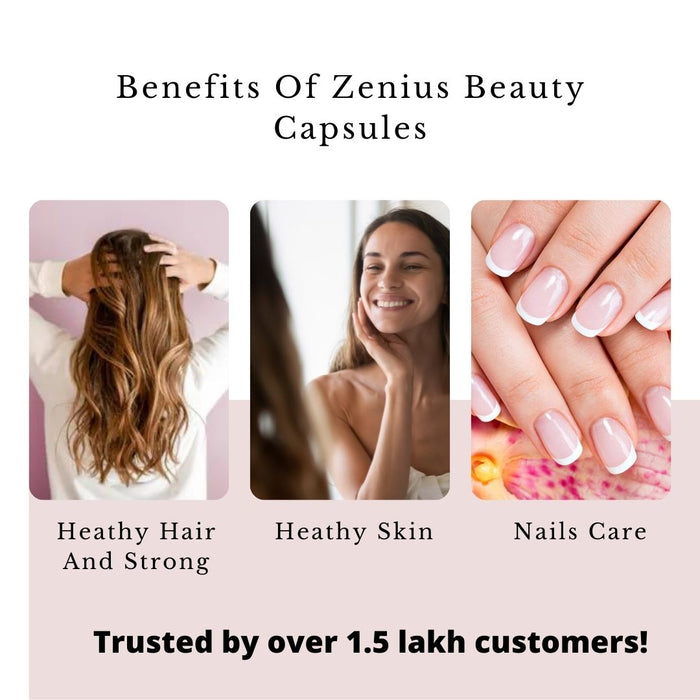 Zenius Beauty Capsule beneficial hair growth, healthy skin, nails whitening (60 capsules)