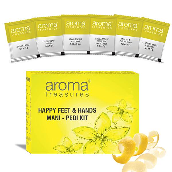 Aroma Treasures Happy Feet & Hands - Mani Pedi Kit (One Time Use Kit) - Local Option