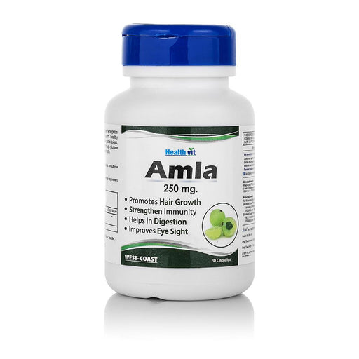 HealthVit Amda Amla Powder 250 mg For Immunity, 60 Capsules (Pack Of 2) - Local Option