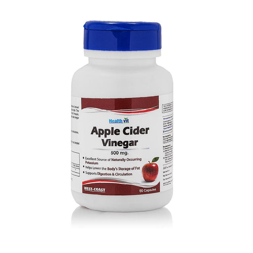 Healthvit Apple Cider Vinegar 500 mg, 60 Capsules For Weight Loss & Detox - Local Option