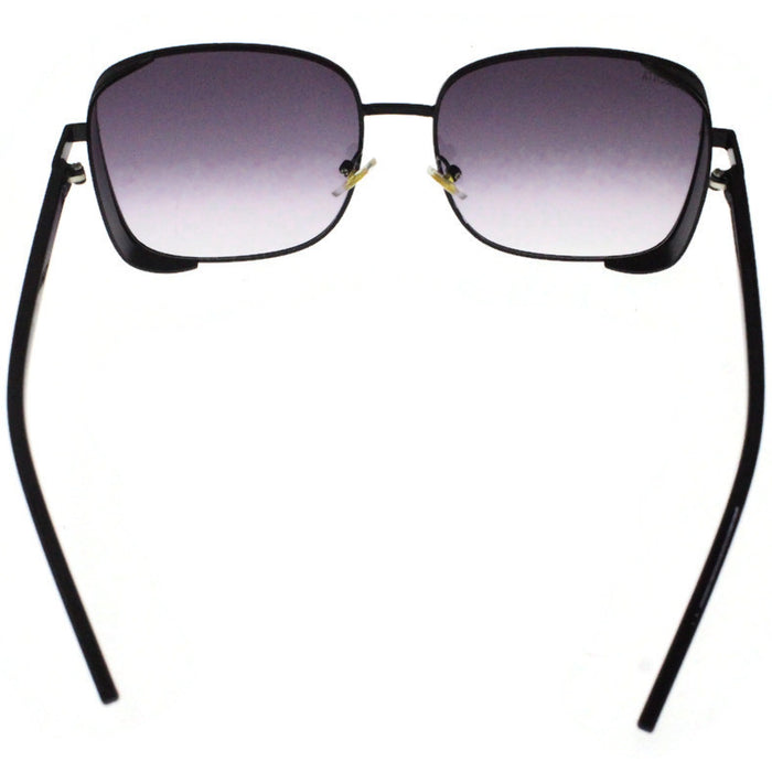 Generic affable women over sized square shape sunglasses by jazz inc, frame color black and lens color purple1 (LWF218)