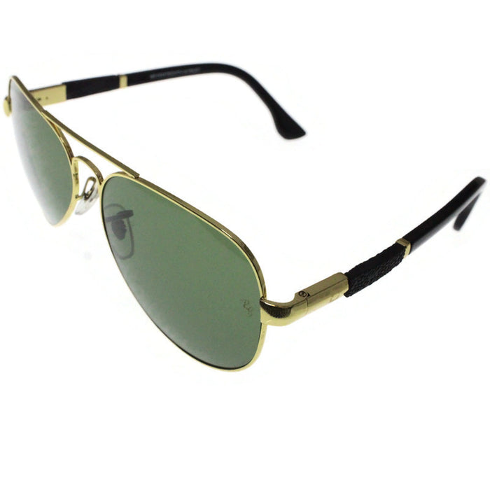 Generic affable unisex aviator fit sunglasses by jazz inc, frame color gold and lens color green (1) (LWF219)