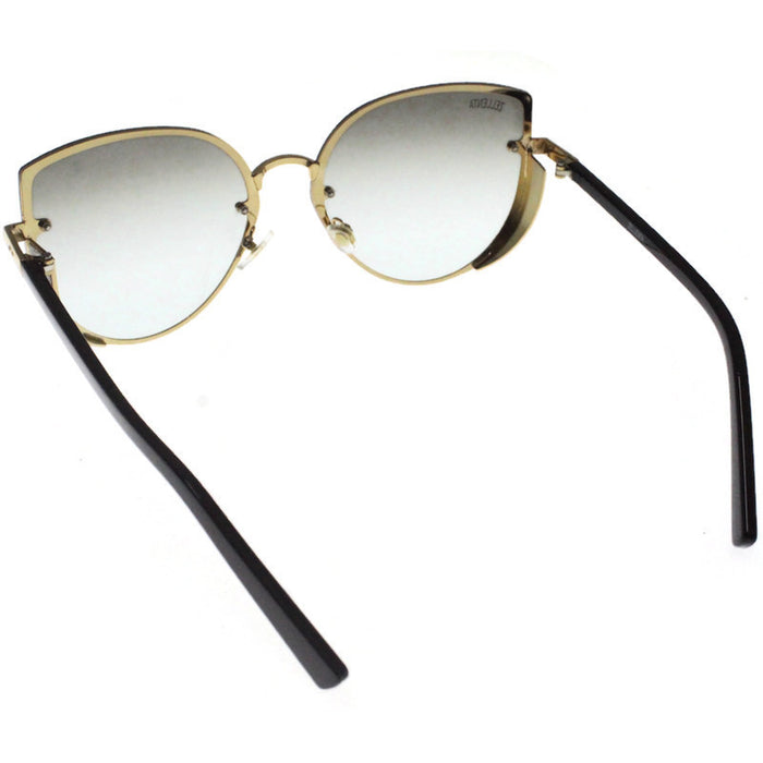Generic affable women over sized sunglasses by jazz inc, frame color gold and lens color green (LWF220)