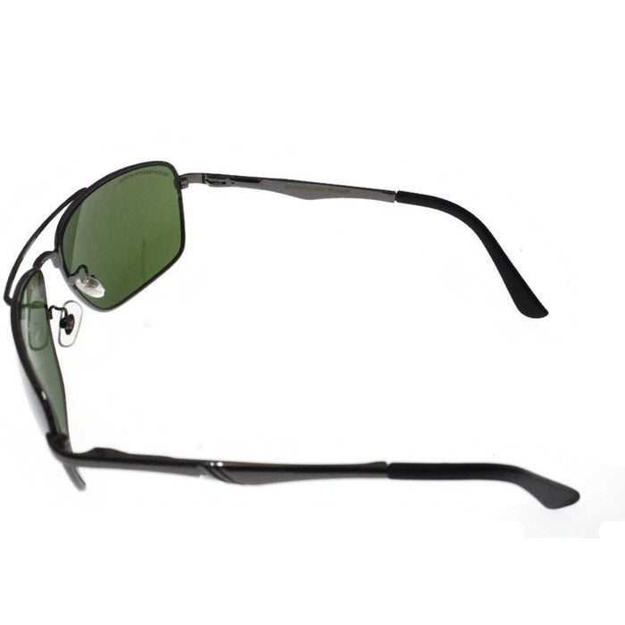 Generic affable unisex rectangular fit sunglasses by jazz inc, frame color grey and lens color green (LWF2223)