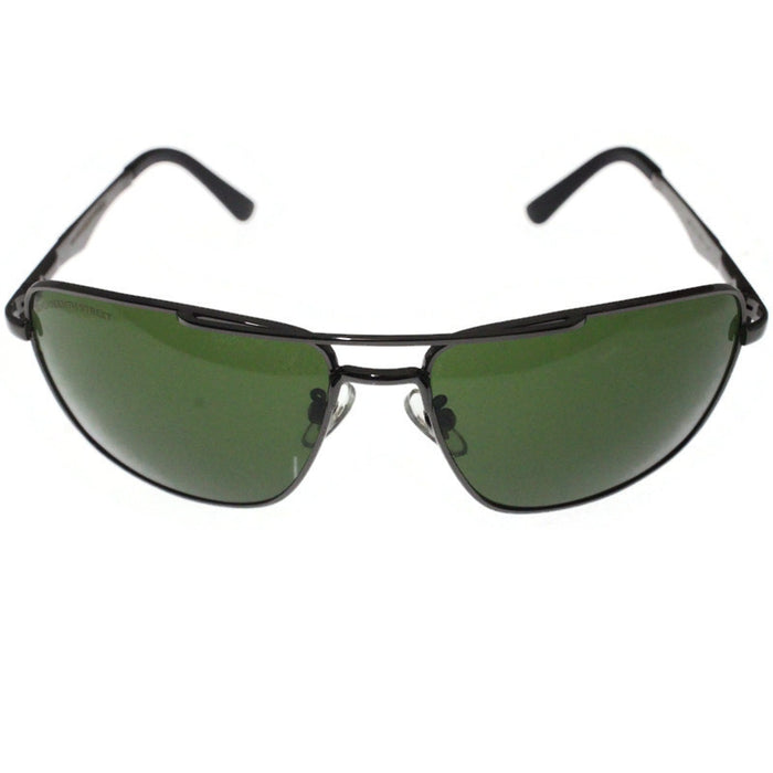 Generic affable unisex rectangular fit sunglasses by jazz inc, frame color grey and lens color green (LWF2223)