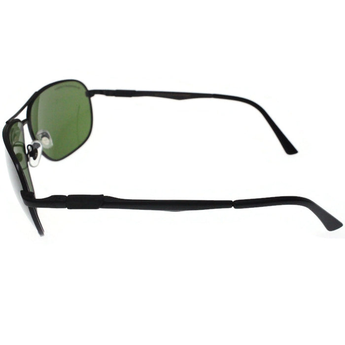 Generic affable unisex rectangular fit sunglasses by jazz inc, frame color black and lens color green (LWF2253)