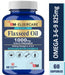 DM ElixirCare Flaxseed Oil 1000mg | Omega 3, 6 & 9 | Cold Pressed | Organic Supplement – 60 Capsules - Local Option
