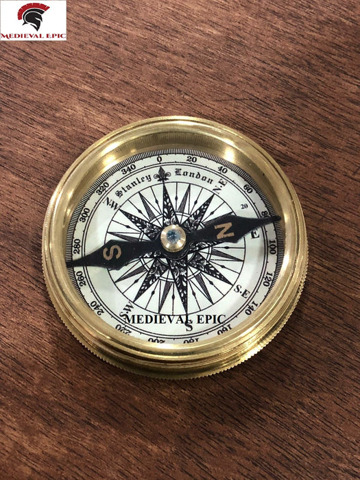 Engraved Compass, Personalized Compass, Anniversary Gift, Working Nautical Brass Compass, Groomsmen Wedding Gift, Christmas Gift For Him