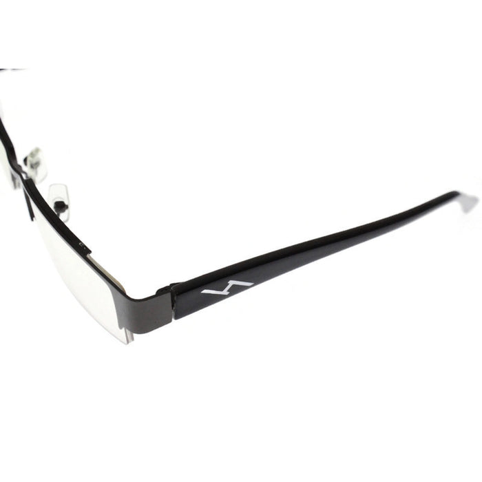 Generic affable|zero power or with power|antireflection coating|reading eyeglass halfrim metal rectangle eyeglass for men & women (Unisex) with near vision lenses|small|sku:-RD_272 +5.00