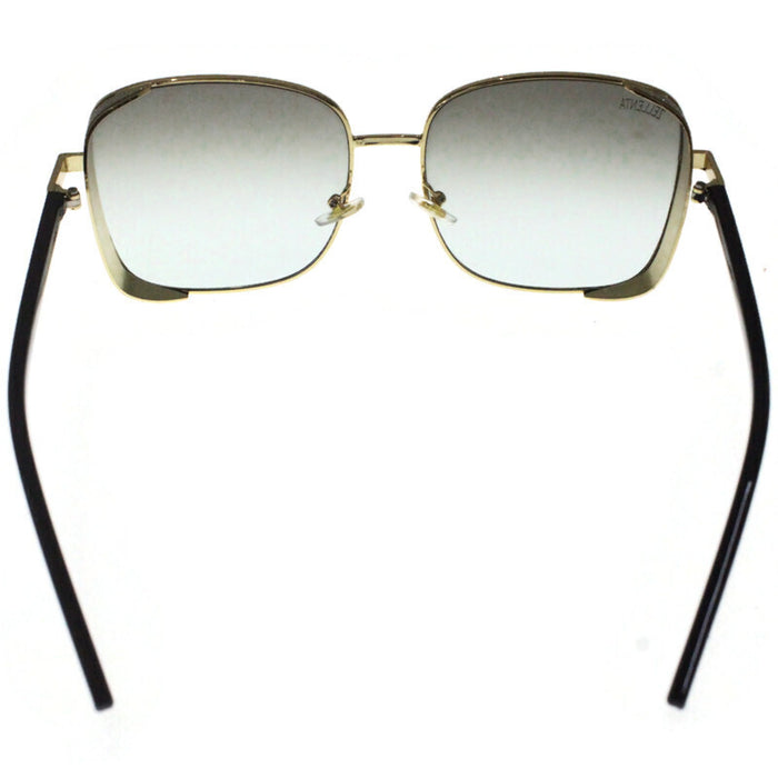 Generic affable women over sized square shape sunglasses by jazz inc, frame color gold and lens color grey (LWF218)
