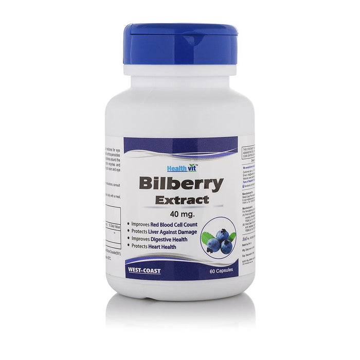 Healthvit Bilberry Extract 40 MG | 60 Capsules - Local Option