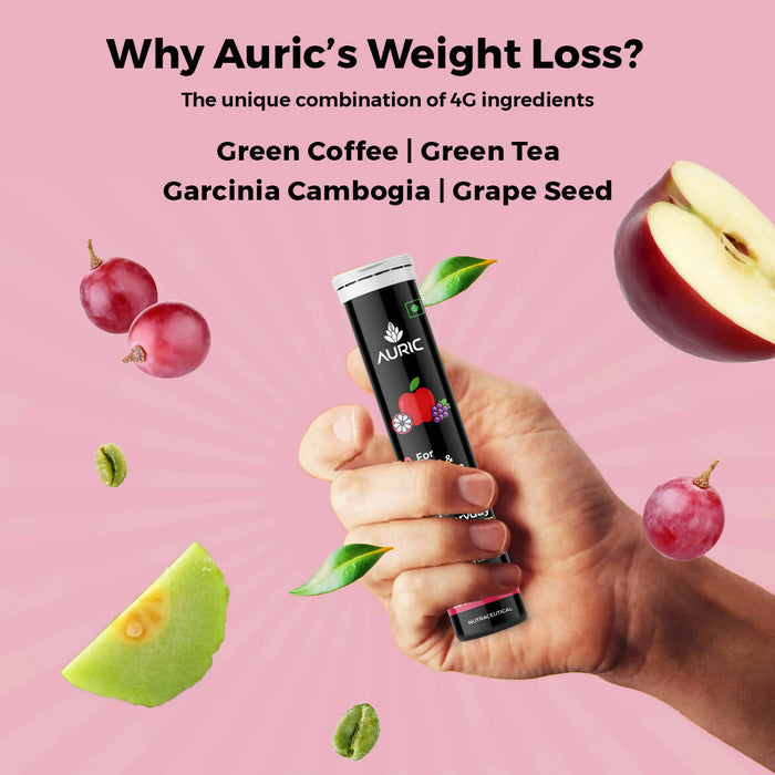 Auric Get Slim Effervescent | Weight Management | Fat Burner | 60 Tablets