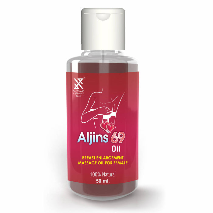 Aljins 69 Female Oil | Ayurvedic Women Massage Oil Ashwagandha, Mayufal, Kalonji Oil, Tagar, Jayfal Oil, Tal Oil (50 Ml) | Xovak Pharmtech