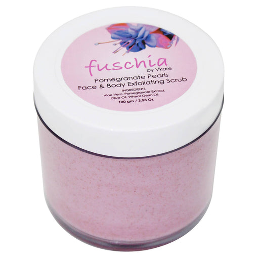 Fuschia - Pomegranate Pearls - Face & Body Exfoliating Scrub - 100g - Local Option