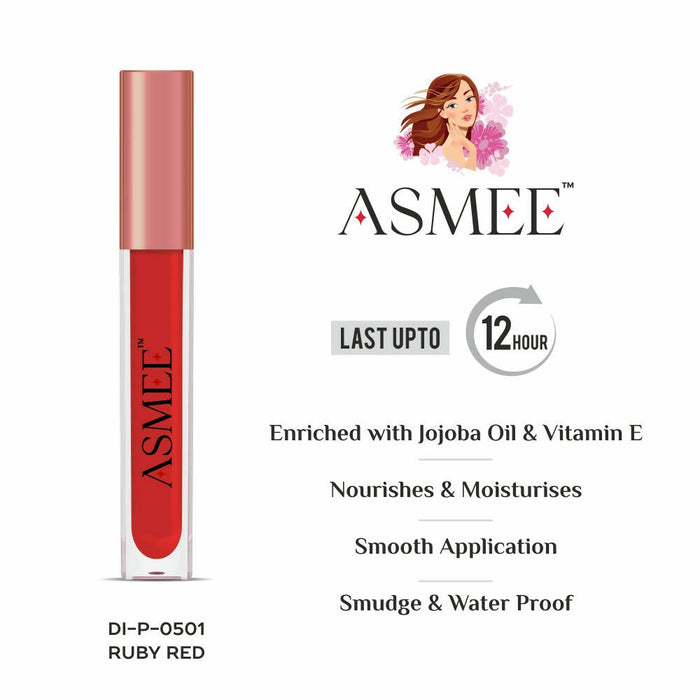Asmee Liquid Matte lipstick-Ruby Red