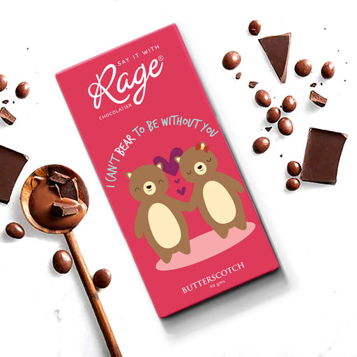 Rage I Can't Bear to be Without You Butterscotch Chocolate Bar 90 GMS - Local Option