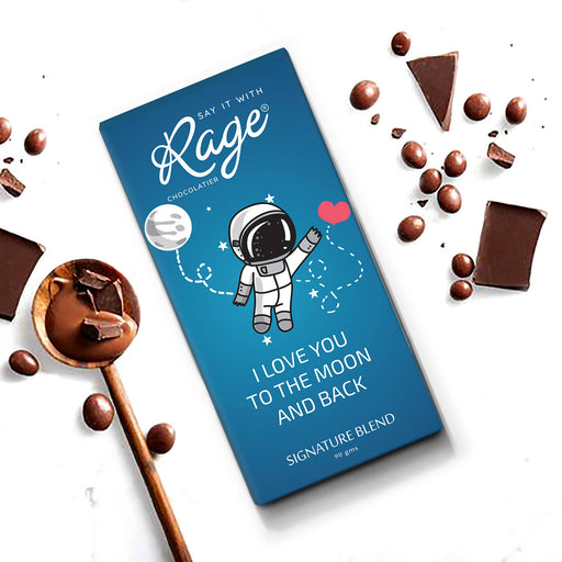 Rage I Love You to The Moon Signature Chocolate Bar, 90 Grams - Local Option