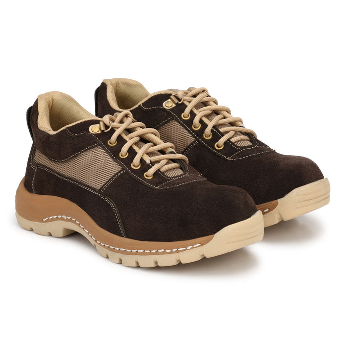 KAVACHA Mens Brown Safety Shoes-6 UK/India (40 EU) (KV-S44-06)