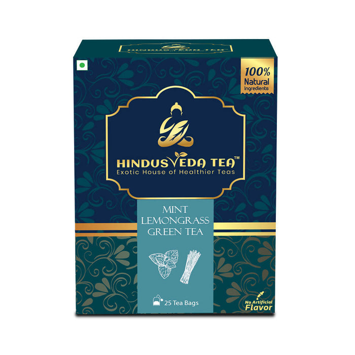 Mint Lemongrass Green Tea 25 Pcs | 100% Natural Real Ingredients
