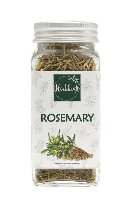 Herbkraft - Rosemary 18 GM Pack of 1 | Fresh & Natural Herbs & Seasonings | Dry Leaves | Grocery - Masala - Spices | Vegetable Stir Fry - Pasta - Tea - Salads - Marinades | No Added Colour & Flavour