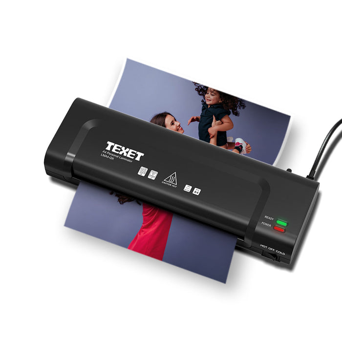Texet LMA4-QX Portable laminator | 2 MIN Quick Warm Up | Jam Release, Hot/Cold Switches | for Home and Office