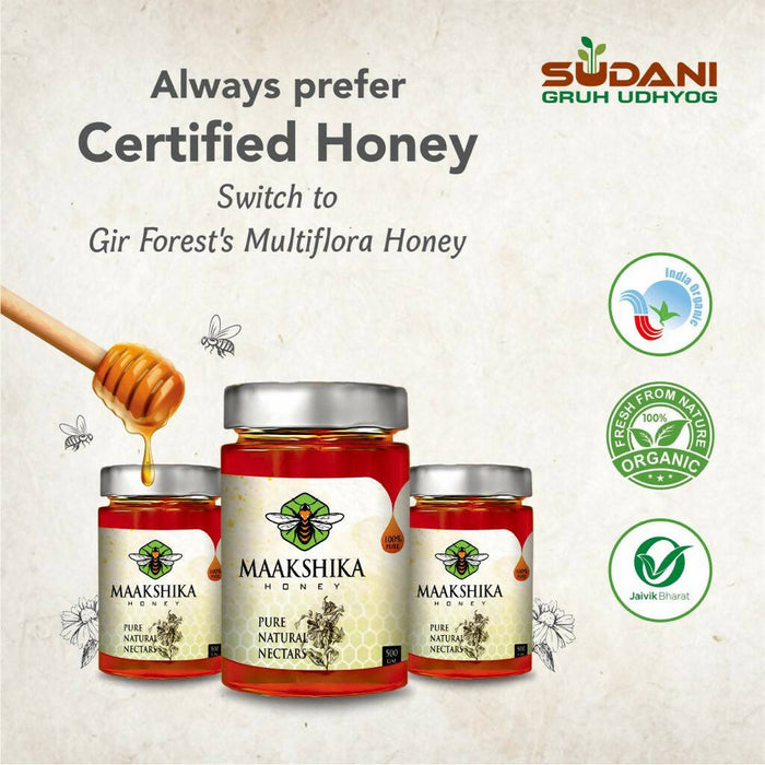 Maakshika Organic Honey 1KG , Natural Original Multiflora Honey, Pure Natural Nectors …