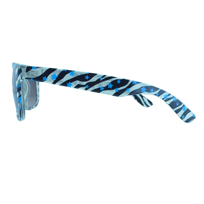 Generic affable unisex fit square sunglasses by jazz inc, frame color Solid Print Blue (LWF29)