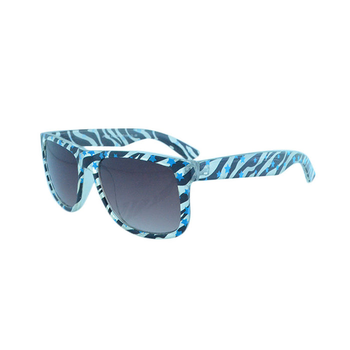 Generic affable unisex fit square sunglasses by jazz inc, frame color Solid Print Blue (LWF29)
