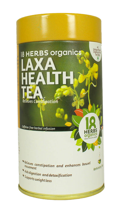 18 Herbs Organics Laxa Health Tea - Helps Digestion and Detoxification, Relieves Constipation and Enhances Bowel Movement