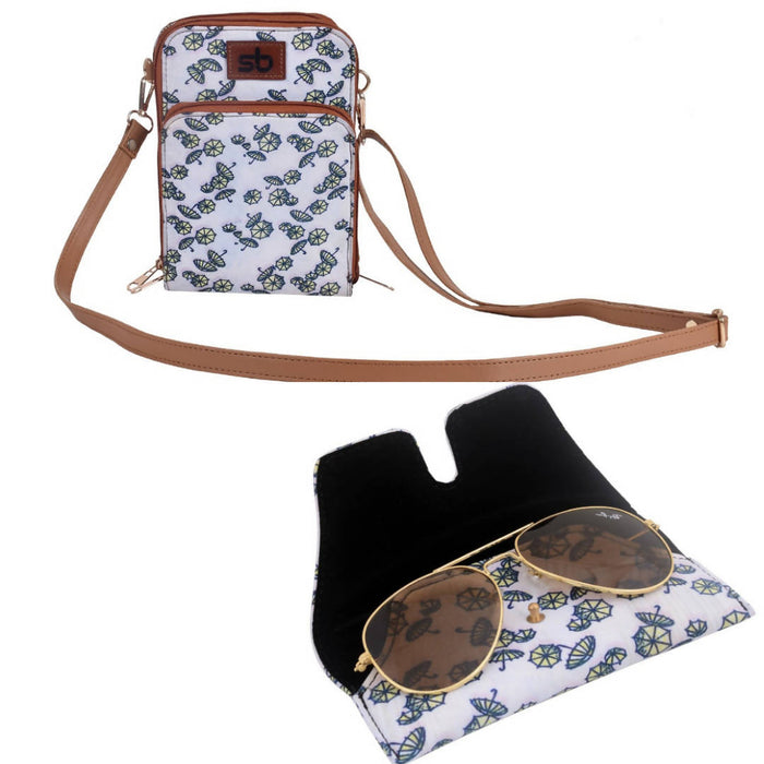 Style Bite Stylish Cross Body Mobile Sling Bag And Soft Shades Cover