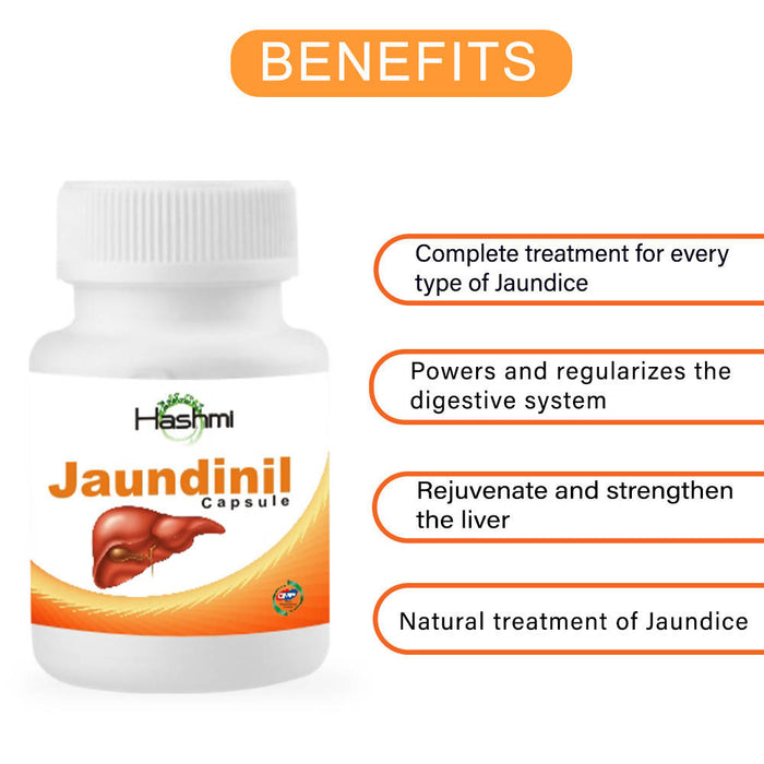 Hashmi JAUNDINIL CAPSULE | Useful in Jaundice treatment naturally For Healthy Liver and Improves Appetite & Digestion 20 Capsule