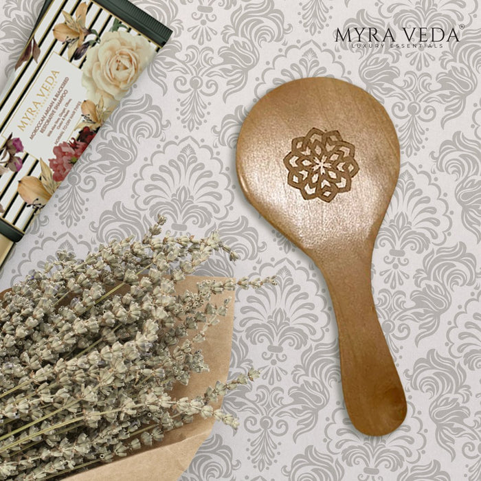 Myra Veda Anti Breakage Air Cushioned Wooden Hair Brush - Local Option