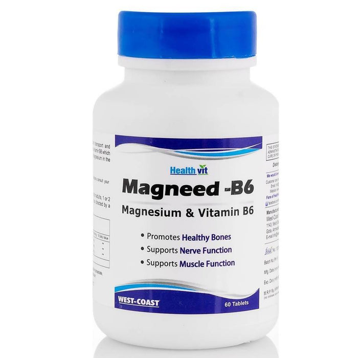 Healthvit High Absorption Magneed-B6 Magnesium and Vitamin B6, 60 Tablets - Local Option