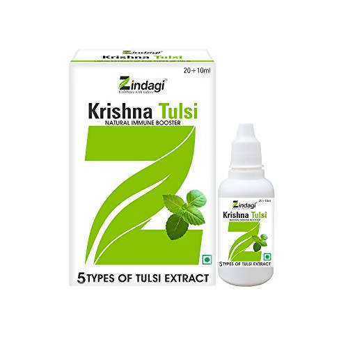 Zindagi Natural Krishna Tulsi Liquid Extract Ras Punch Drops (Pack of 1) (30 ml) - Local Option