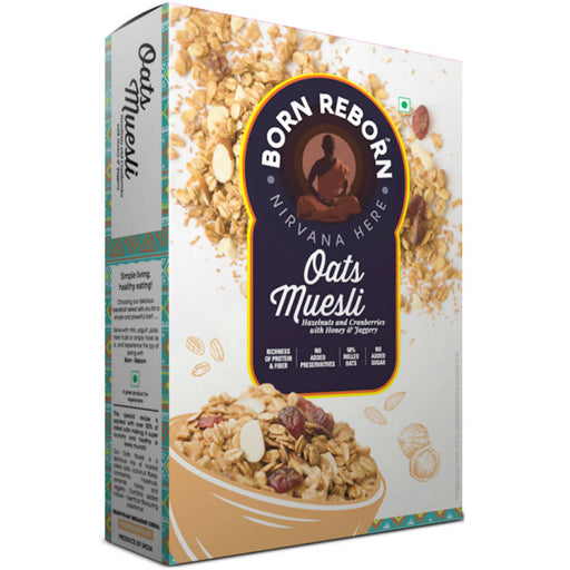 Oats Muesli - Hazelnuts and Cranberries with Honey & Jaggery - Local Option