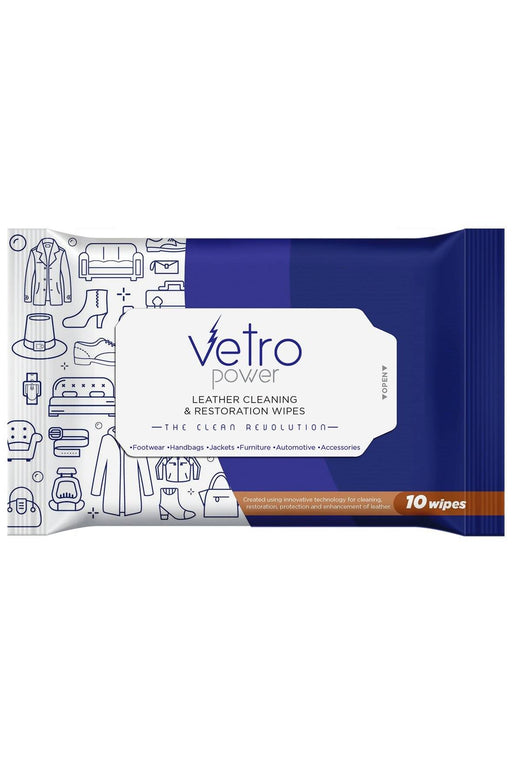 Vetro Power Leather Cleaning & Restoration Wipes - 10pcs (pack of 1) - Local Option