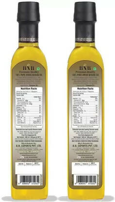 BNB Premium Virgin Sesame Oil|Til OIl|Gingelly Oil|Cold Pressed Cooking Oil |Deepak Puja Oil Sesame Oil Plastic Bottle (2 x 0.5 L)