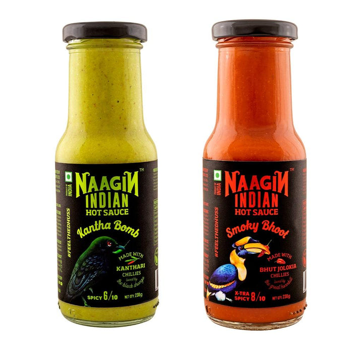 Naagin Hot Sauce Combo - Kantha Bomb & Smoky Bhoot (Pack of 2)